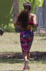 MELANIE BROWN Working Out at a Park in Sydney 12/17/2016