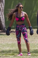 MELANIE BROWN Working Out at a Park in Sydney 12/17/2016