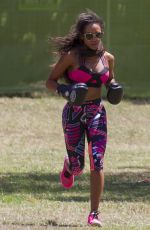 MELANIE BROWN Working Out at a Park in Sydney 12/17/2016