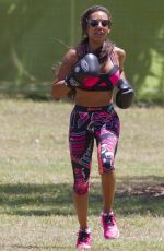MELANIE BROWN Working Out at a Park in Sydney 12/17/2016