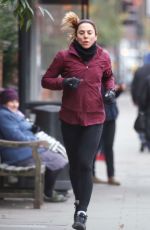 MELEANIE CHISHOLM Out for a Morning Run in London 12/18/2016