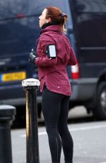 MELEANIE CHISHOLM Out for a Morning Run in London 12/18/2016