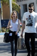 MENA SUVARI and Boyfriend Michael Hope Leaves Trader Joe