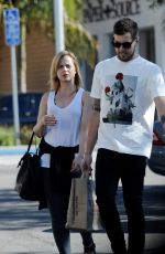 MENA SUVARI and Boyfriend Michael Hope Leaves Trader Joe