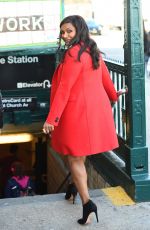 MINDY KALING on the Set of 