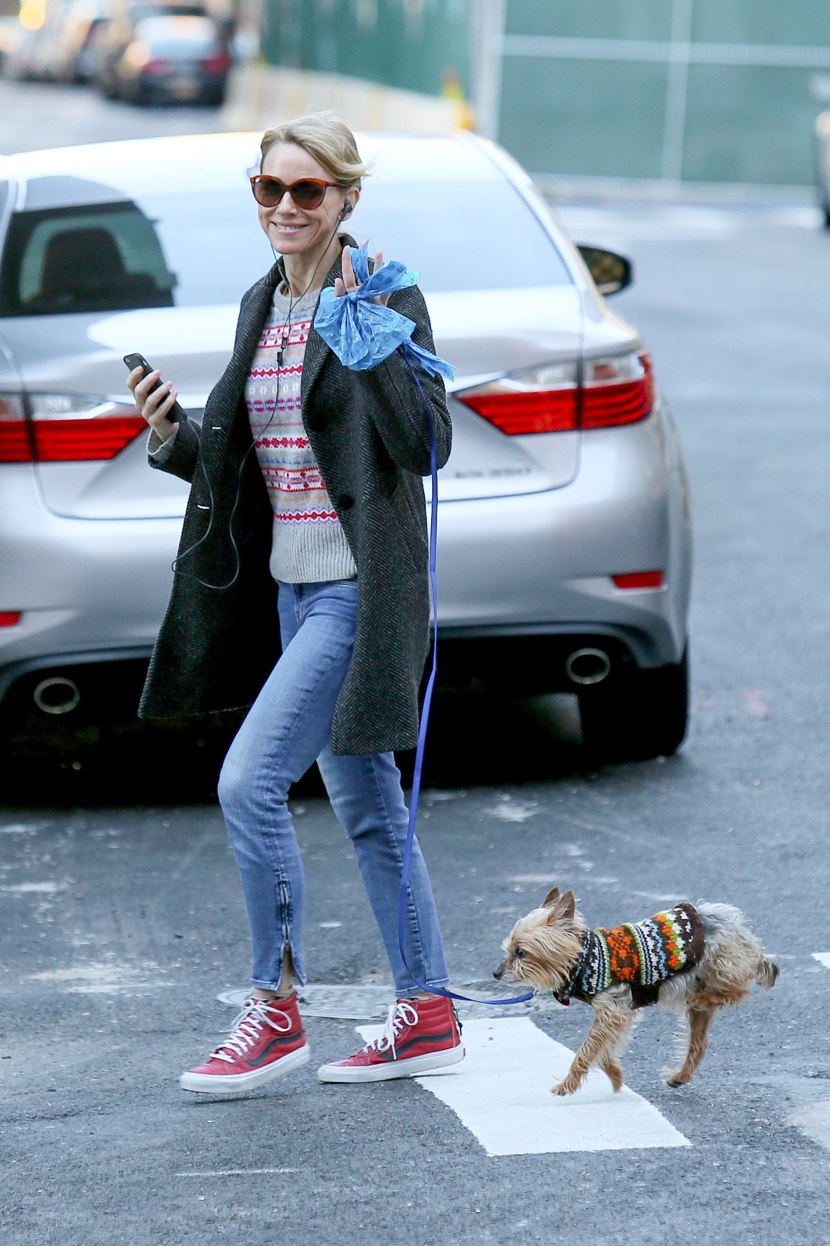 NAOMI WATTS Walks Her Dog Out in New York 12/25/2016 NAOMI WATTS Walks Her Dog Out in New York 12/25/2016