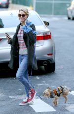 NAOMI WATTS Walks Her Dog Out in New York 12/25/2016