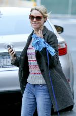 NAOMI WATTS Walks Her Dog Out in New York 12/25/2016