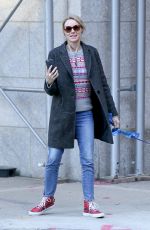 NAOMI WATTS Walks Her Dog Out in New York 12/25/2016