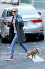 NAOMI WATTS Walks Her Dog Out in New York 12/25/2016