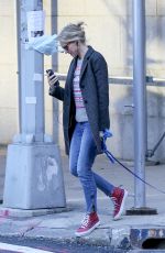 NAOMI WATTS Walks Her Dog Out in New York 12/25/2016