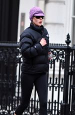 NICOLE KIDMAN Out Jogging in London 12/15/2016