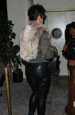 NICOLE MURPHY in Leather Pants at Delilah Club in West Hollywood 12/18/2016