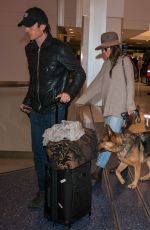 NIKKI REED at LAX Airport in Los Angeles 12/10/2016