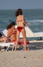 OLESYA SENCHENKO in Bikini on the Beach in Miami 12/21/2016