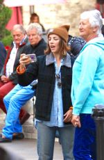 OLIVIA THIRLBY Out at The Grove in Los Angeles 12/12/2016