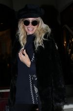 PAMELA ANDERSON Out in Paris 12/18/2016