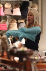 PARIS HILTON Out Shopping in Aspen 12/27/2016