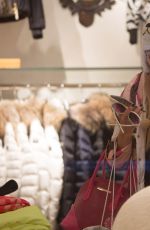 PARIS HILTON Out Shopping in Aspen 12/27/2016