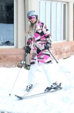 PARIS HILTON Out Skiing in Aspen 12/27/2016