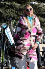 PARIS HILTON Out Skiing in Aspen 12/27/2016