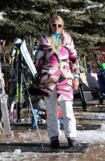 PARIS HILTON Out Skiing in Aspen 12/27/2016