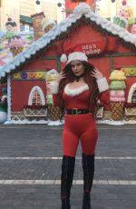 PHOEBE PRICE in Santa Outfit Out in Los Angeles 11/30/2016