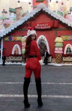 PHOEBE PRICE in Santa Outfit Out in Los Angeles 11/30/2016
