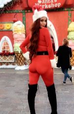 PHOEBE PRICE in Santa Outfit Out in Los Angeles 11/30/2016