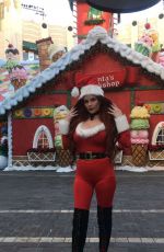 PHOEBE PRICE in Santa Outfit Out in Los Angeles 11/30/2016