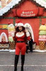 PHOEBE PRICE in Santa Outfit Out in Los Angeles 11/30/2016