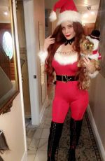 PHOEBE PRICE in Santa Outfit Out in Los Angeles 11/30/2016