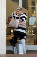 PINK Out for Christmas Shopping in Beverly Hills 12/21/2016