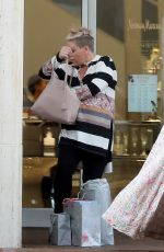 PINK Out for Christmas Shopping in Beverly Hills 12/21/2016