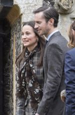 PIPPA MIDDLETON and James Mathews at Christmas Church Service at St Mark