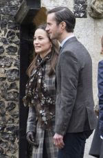 PIPPA MIDDLETON and James Mathews at Christmas Church Service at St Mark