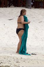 Pregnant LEA SEYDOUX in Swimsuit at a Neach in Mauritius 12/05/2016