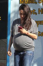 Pregnant MILA KUNIS Out in Studio City 11/29/2016