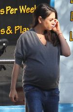 Pregnant MILA KUNIS Out in Studio City 11/29/2016
