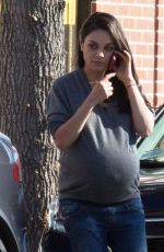 Pregnant MILA KUNIS Out in Studio City 11/29/2016