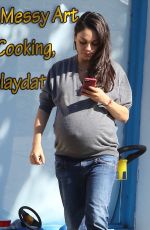 Pregnant MILA KUNIS Out in Studio City 11/29/2016