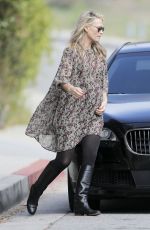 Pregnant MOLLY SIMS Out and About in Santa Monica 12/08/2016