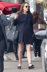 Pregnant NATALIE PORTMAN Out for Lunch in Los Feliz 12/15/2016