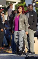 QUEEN LATIFAH on the Set of 