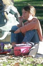 REBECCA GAYHEART at Coldwater Canyon Park in Beverly Hills 12/20/2016