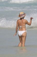 RICKI LAKE in Swimsuit with a Friend on the Beach in Cancun 12/27/2016