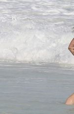 RICKI LAKE in Swimsuit with a Friend on the Beach in Cancun 12/27/2016