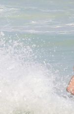 RICKI LAKE in Swimsuit with a Friend on the Beach in Cancun 12/27/2016