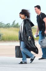 RIHANNA Landing in Barbados on a Private Jet from Los Angeles 12/23/2016