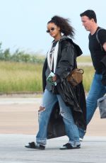 RIHANNA Landing in Barbados on a Private Jet from Los Angeles 12/23/2016